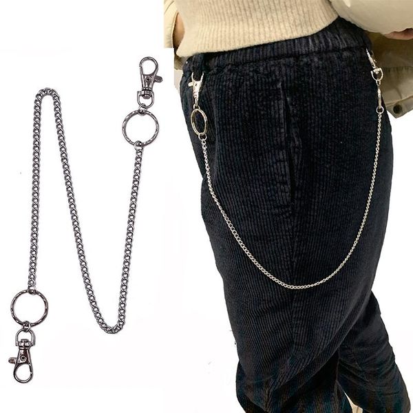 

belts single layer double ring silver color alloy belt chains rock style dance chain personalized decoration wild jean with, Black;brown