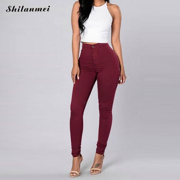 

women's pants & capris female trousers women hole leggings ripped slim stretch drawstring red army green, Black;white