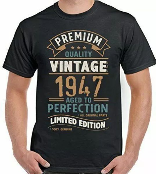 

74th birthday 1947 man funny 74 age vintage year limited edition, White;black