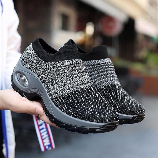 

boots and wear-resistant shoes autumn women's anti slip sports leisure increase air outdoor, Black