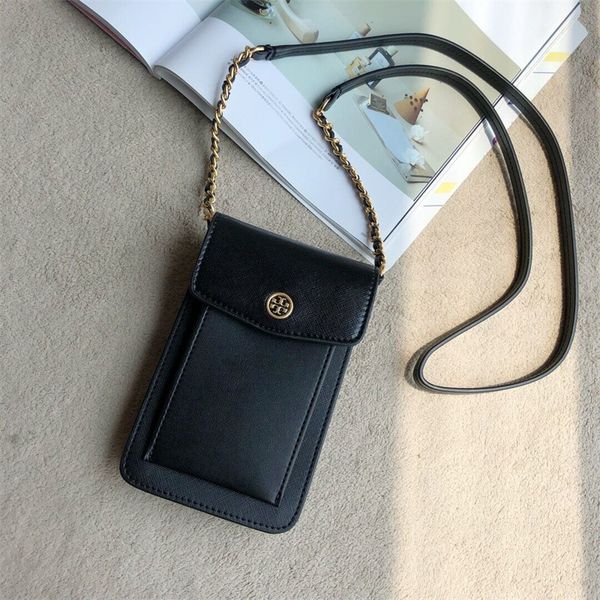 

purses new cowhide chain strip women's oblique cross mini small mobile phone bag 74852