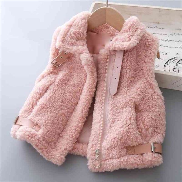 

fake fur vest coats girls winter coat baby kids cotton padded thickening warm overcoats children clothing, Camo