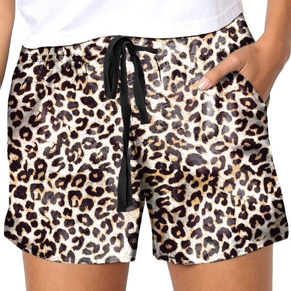 

women's shorts harajuku high waist femme casual women leopard printing short bottom woman clothing feminine summer, White;black