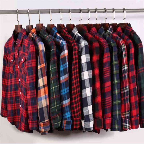 

spring autumn women blouse cotton long sleeve plaid shirt fashion large size slim women's vintage blouses casual blusas 210730, White