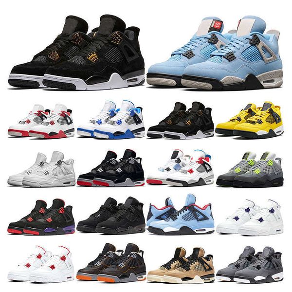 

basketball shoes 4s jumpman 4 mens women university blue black cat white cement fire red cactus jack motorsports paris sport sneaker trainer