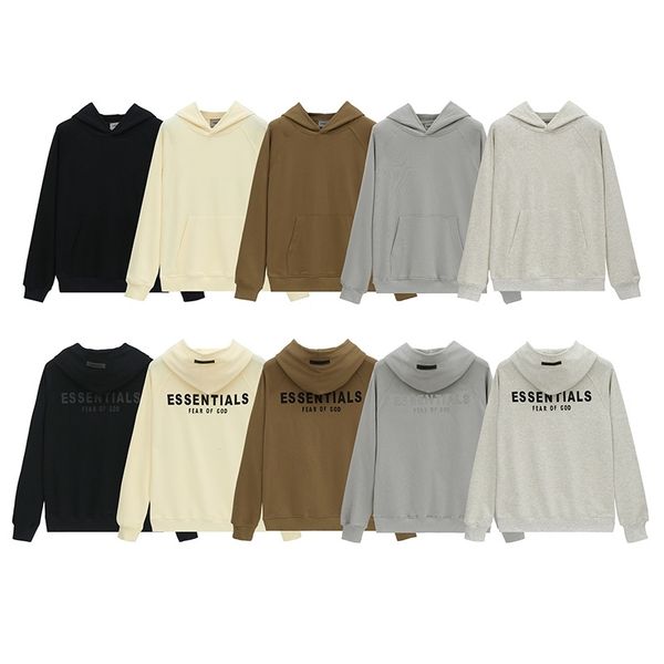 

feel of god essentials multi thread long sleeve men's and women's high street versatile loose sweater couple trend, Black