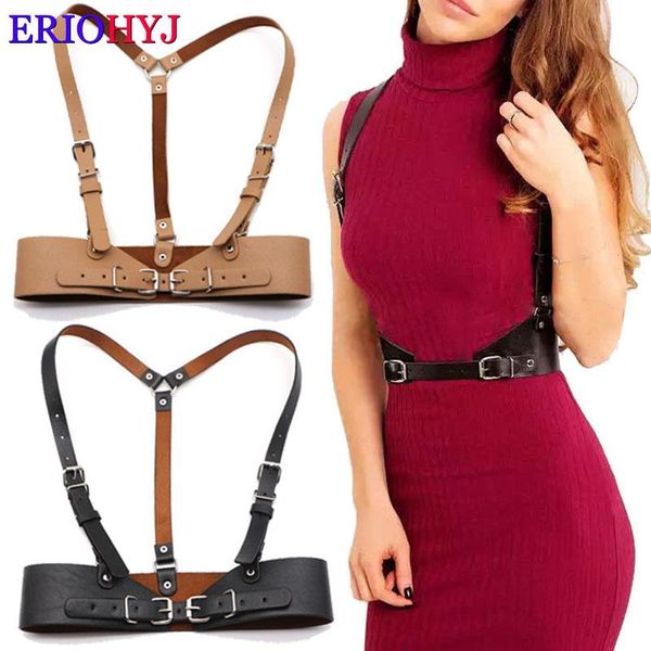 Cinture ERIOHYJ Fashion Nightclub Dj Strap Belt Cintura monopezzo Stile punk femminile Accessori per t-shirt tutto-fiammifero Largo