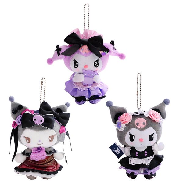 2021 13Cm Cartoon Magie Lolita Kuromi Kawali Weiche Plüsch Mode Puppe Anime Nette Schönheit Flauschigen Schlüsselbund Mädchen Geschenk Kinder spielzeug