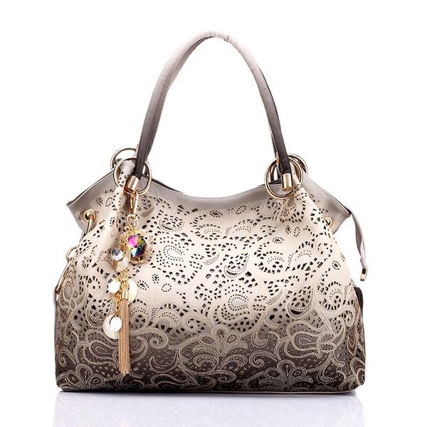 

ladies tote bag female tassel handbag handle bags for women hollow out handbags floral print shoulder totes
