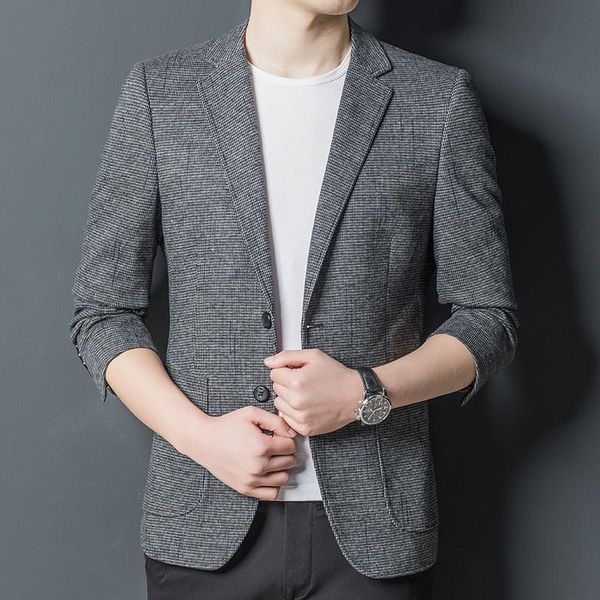 

men's suits & blazers grade designer brand casual fashion elegant stylist jacket slim fit blazer for men korean night suit coat clothes, White;black
