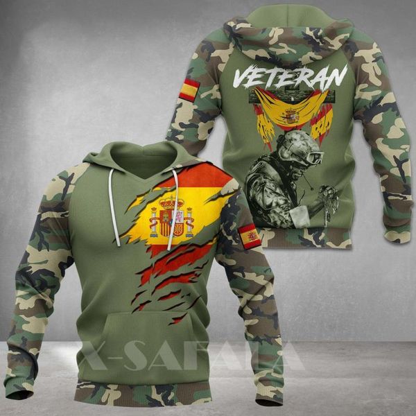 

men's hoodies & sweatshirts army spanish soldier - spain veteran 3d print hoodie spring autumn man women harajuku outwear hooded pullov, Black