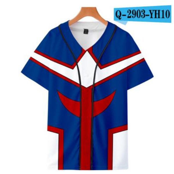 3D Baseball Jersey Degli Uomini 2021 di Modo di Stampa Uomo T-Shirt Manica Corta T-Shirt Casual Base palla Camicia Hip Hop Magliette E Camicette Tee 055