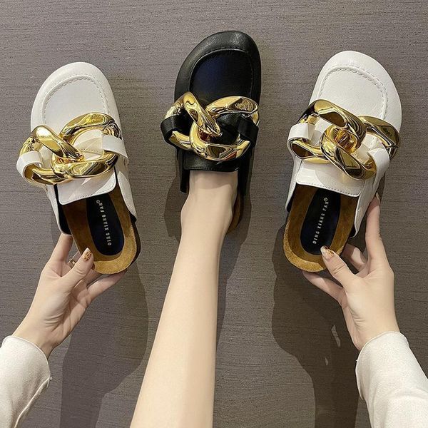 

slippers half women's summer wear in 2021, Black