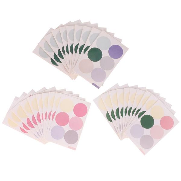 

gift wrap 3 set of 180pcs round sealing sticker decorative seal diy adhesive label