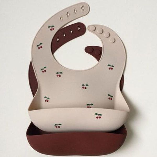 

bibs & burp cloths gxmb cartoon printing baby waterproof soft silicone feeding catcher adjustable roll up pocket for infants