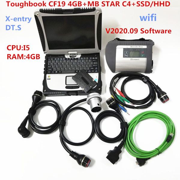 

high performance toughbook cf-19 with mb star c4 sd connect diagnostic tool v2021.09 software hdd/ssd support wifi tools