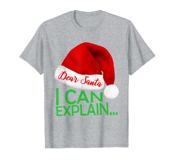 

dear santa i can explain t-shirt, White;black
