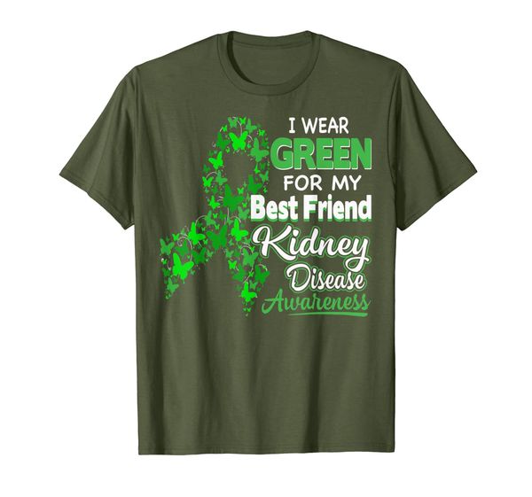 

i wear green for my friend- kidney disease awareness, White;black