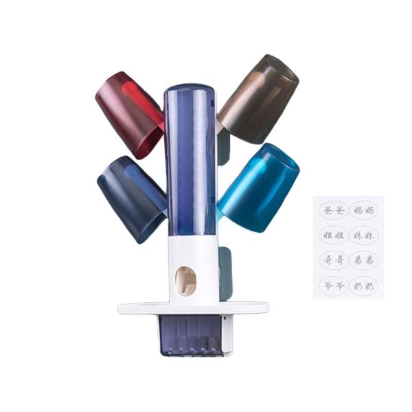 

automatic toothpaste squeezer dispenser wall mount toothbrush holder with 4 cups storage rack y5le holders