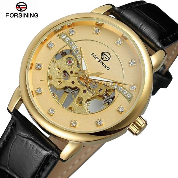

forsing hollow mechanical watch men's automatic machine, Slivery;brown