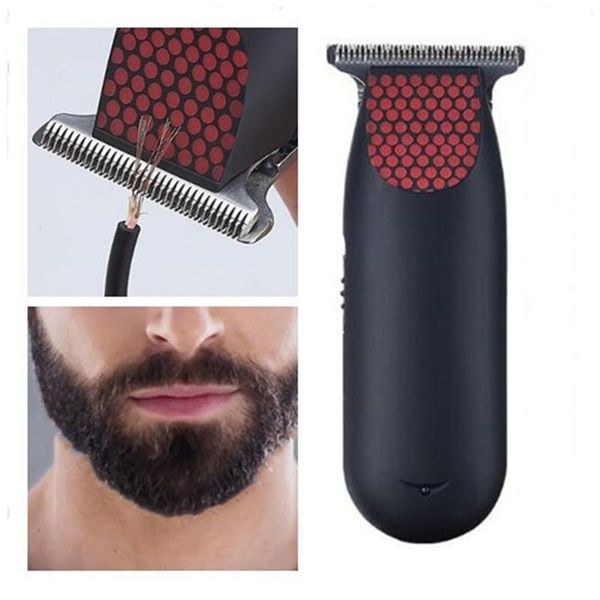 

hair clippers mini portable electric man beard trimmer t blade zero gap clipper mustache style cutter shaver razor head haircut machine