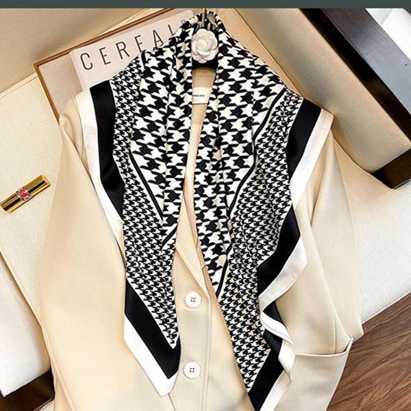 

scarves fashion scarf for ladies houndstoot printing shawl decorative sunscreen headscarf variety soft gift, Blue;gray