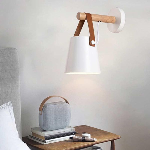 

nordic simple wooden led wall lamp modern adjustable lighting bar restaurant light living room porch decor sconce