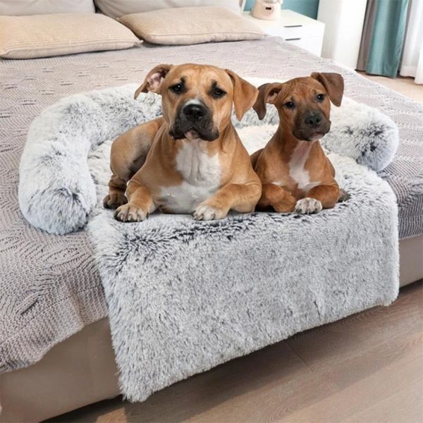 

kennels & pens washable thickened dog bed sofa cushion large mat long plush winter warm cover pet pad blanket for small dogs cats