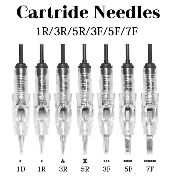 

tattoo needles disposable sterilized 1/3/5/7 rl permanent makeup cartridge needle microblading for eyebrow lip agulha easy click
