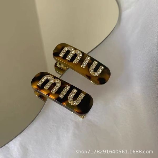 

hawksbill color hairpin full diamond leopard print bangle clip edge versatile small hairdressing spring fine jewelry discount, Golden;silver