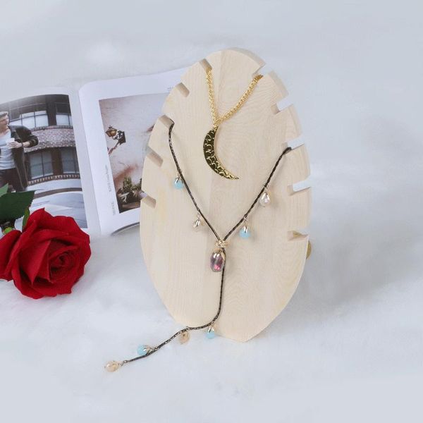 

novelty items wooden jewelry display stand lightweight multiple holder shlef easel for home nin668