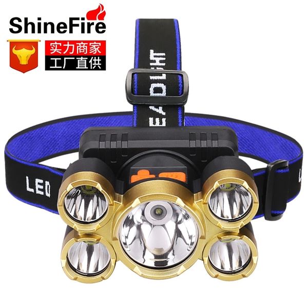 

LED headlamp with strong light and super bright head mounted flashlight outdoor long range charging induction night fishing xenon miner's