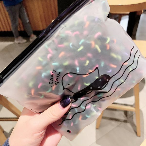 

simple bag high elastic hair accessories seamless candy color hair ring set girl's rubber band children's headband