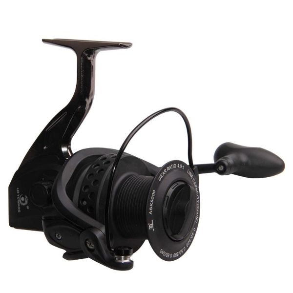 

baitcasting reels jsm 8000 9000 strong spinning fishing reel 13bb+1 bearing balls alloy shaft for sea wheel
