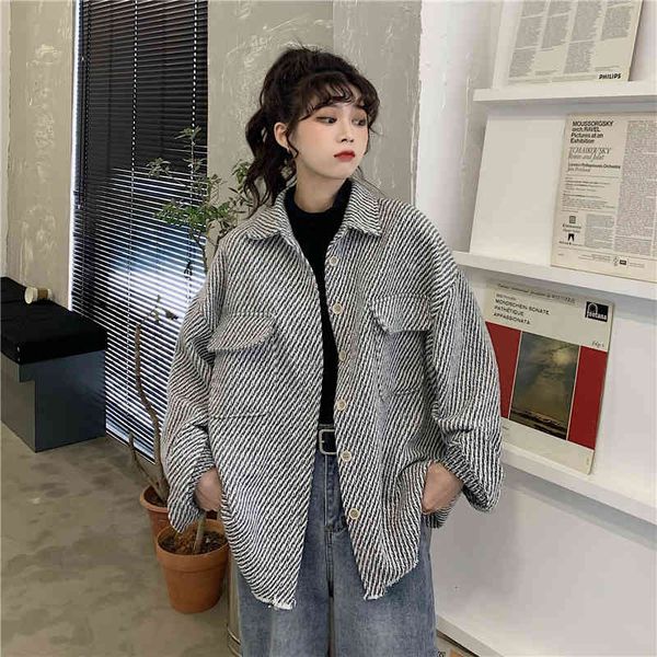 

women's blouses & shirts thick striped long sleeve shirt blouse bf style women chud, White