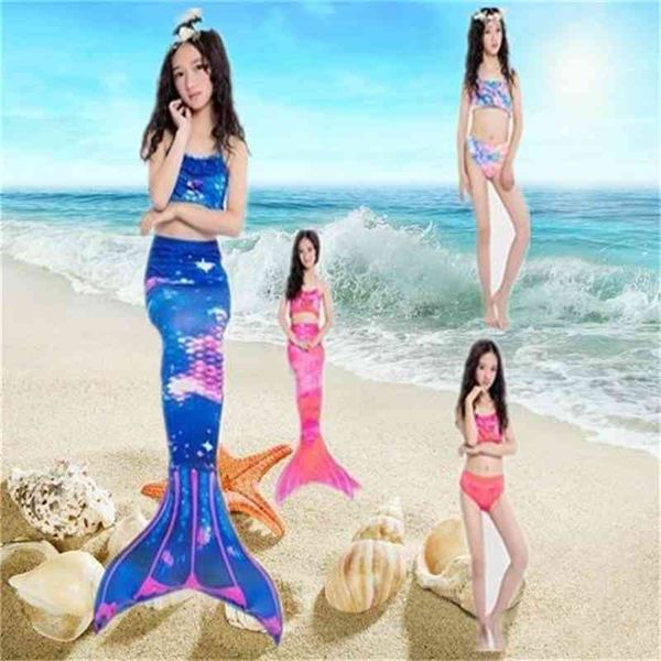 

children's suit tail split bikini cute girls' swimsuit mermaid, Black;white