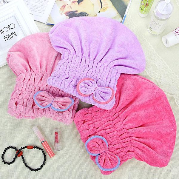 

shower caps vehhe style microfiber dry hair cap towel, bath accessories, spa, lace, bathroom