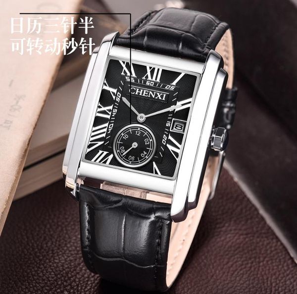 

wristwatches men sport quartz vip male watch luxury calendar fashion vintage boy gift boyfriend wrist watchband handcuffs, Slivery;brown