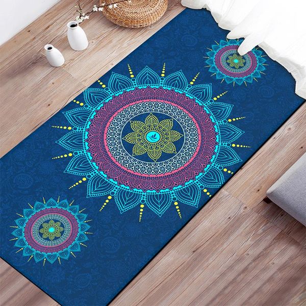 

non-slip yoga mat 183cm*67cm*6mm printing pattern natural suede tpe breathable fitness gymnastics pilates dance workout mats