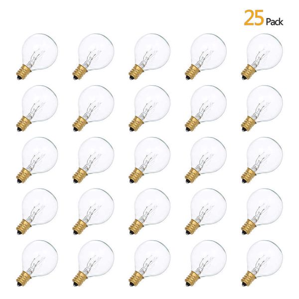 Tomshine 25 pcs 7w ac230v g40 globo tungstênio lâmpada de bulbo incandescente E12 titular de soquete de base IP44 resistência à água quente 211015