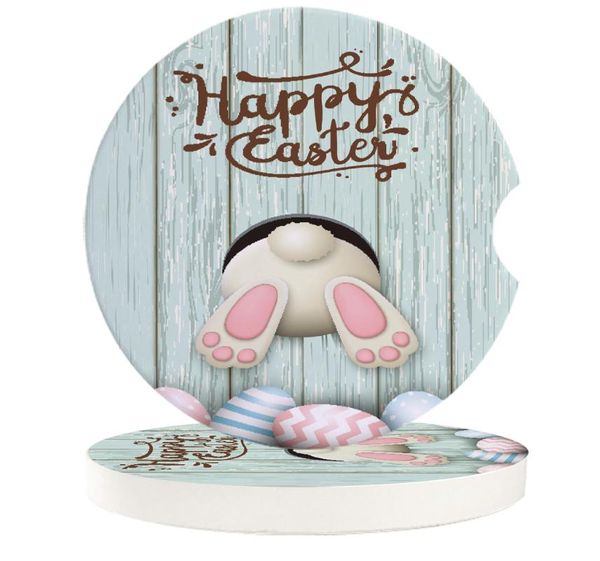 

table runner car cup mat ceramics mug set easter holiday wooden eggs cute animals humor teacup pad for home decor