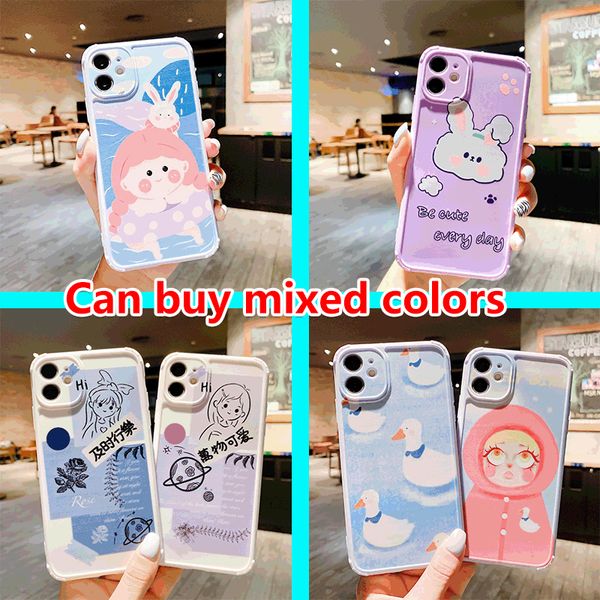 

ultra-thin candy color iphone 12cell phone cases soft tpu case for 11 pro max xs xr x samsung huawei xiaomi vivo oppo anti-fouling and dust-