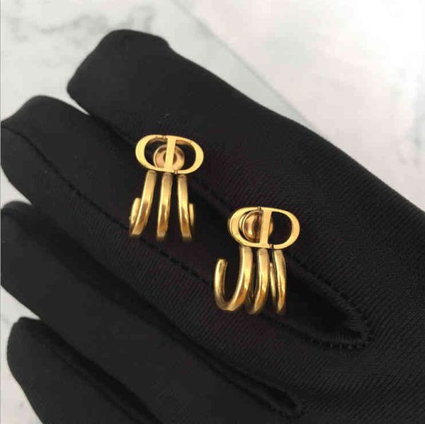 

factory specials letter fashion simple versatile earrings for women p1xi, Golden