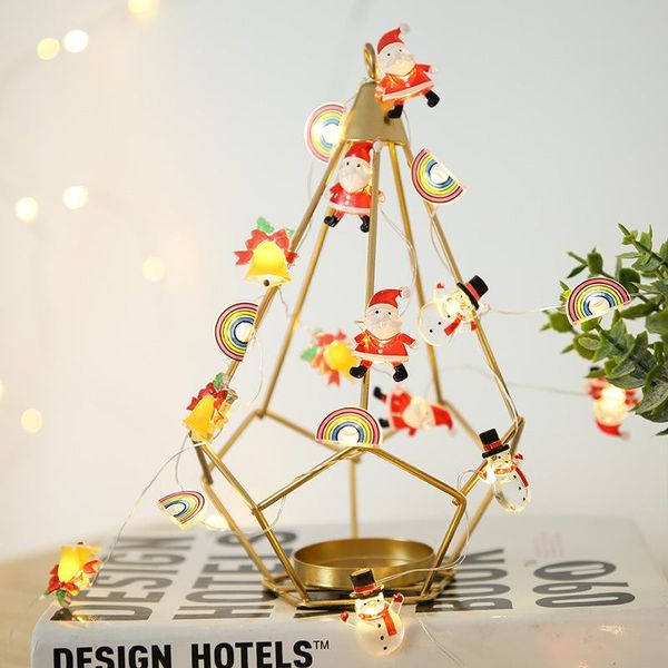 

night lights festive light christmas decoration snowman santa claus home decorative string led copper