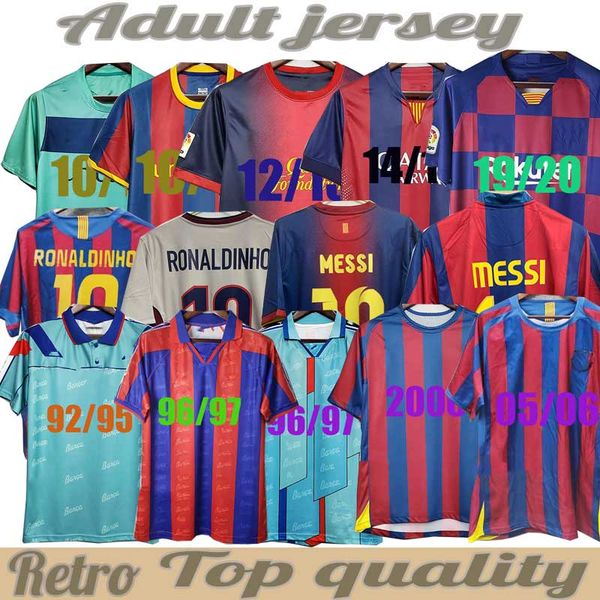 

retro soccer jersey barcelona 96 97 07 08 09 10 11 xavi ronaldinho ronaldo rivaldo guardiola iniesta finals messi maillot de foot 1899 1999, Black;yellow