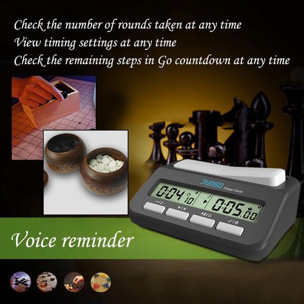 

desk & table clocks electronic chess clock timer digital master tournament 3 in 1 for chinese game sports competition down count up
