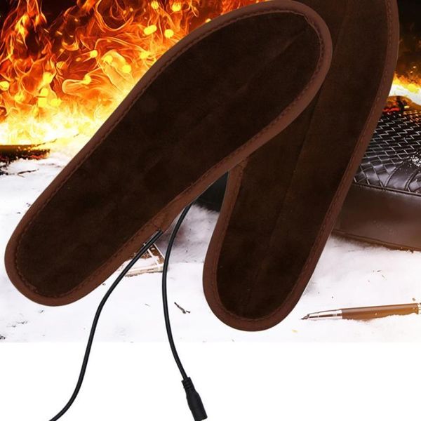 

shoes materials usb electric insole heating foot warmer charging can walk washable full size, Black