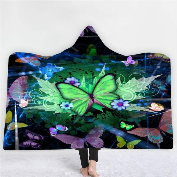 

cool fantasy butterfly cloak blanket double large plush office lunch break air conditioner with hat blankets