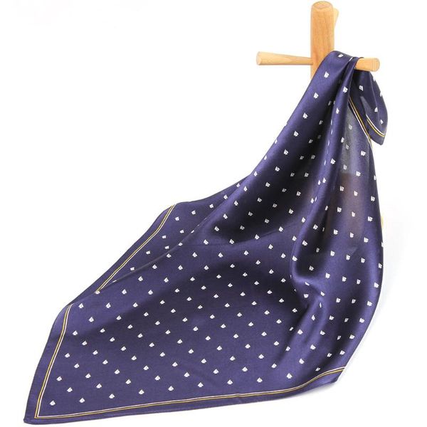 

scarves pure silk women scarf bandana for hair sail boat female handkerchief women's natural square headband neck, Blue;gray