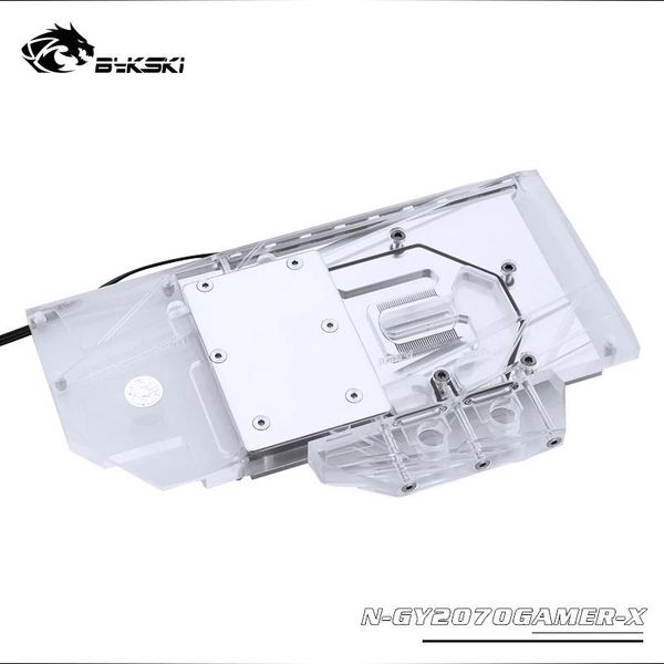 

fans & coolings bykski vga water block for galax geforce rtx 2070 gamer / full cover copper radiator rgb light aura sync n-gy2070gamer-x